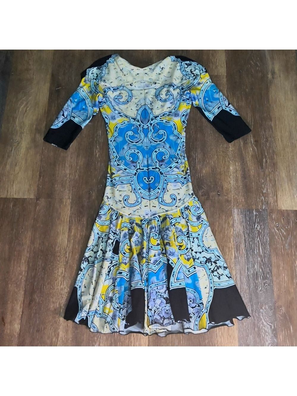 Roberto Cavalli - V Neck - Luxery Vintage 3/4 Sleeve Dress - Size 40 - Rare - Picture 10 of 13